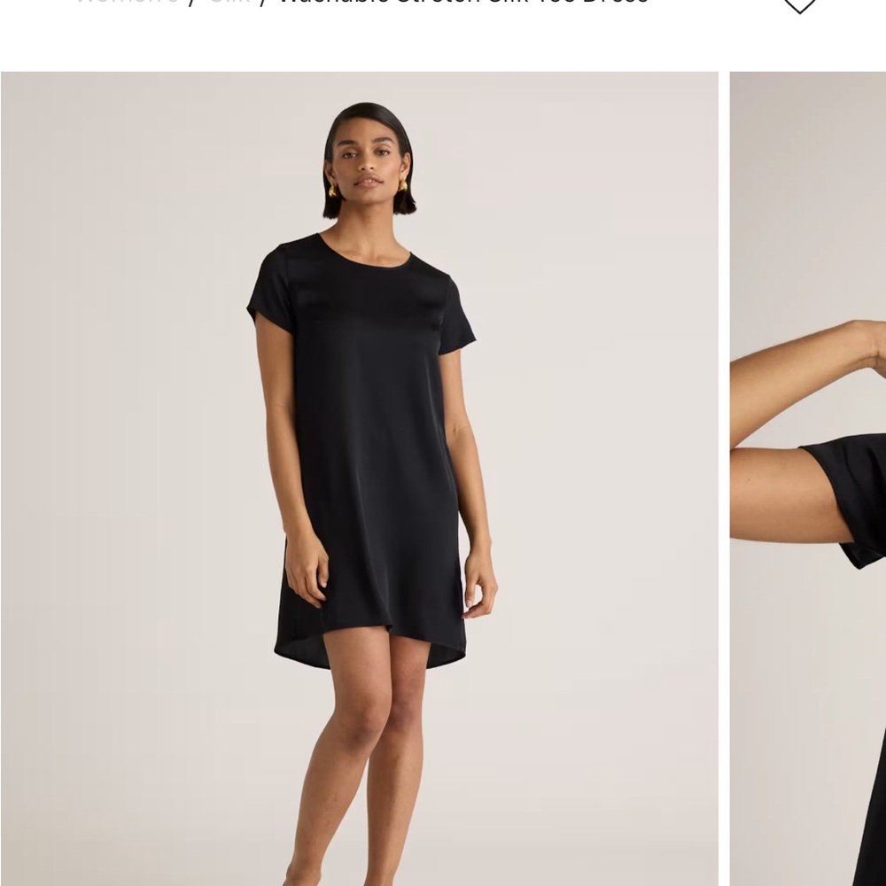 Quince washable silk Black Dress